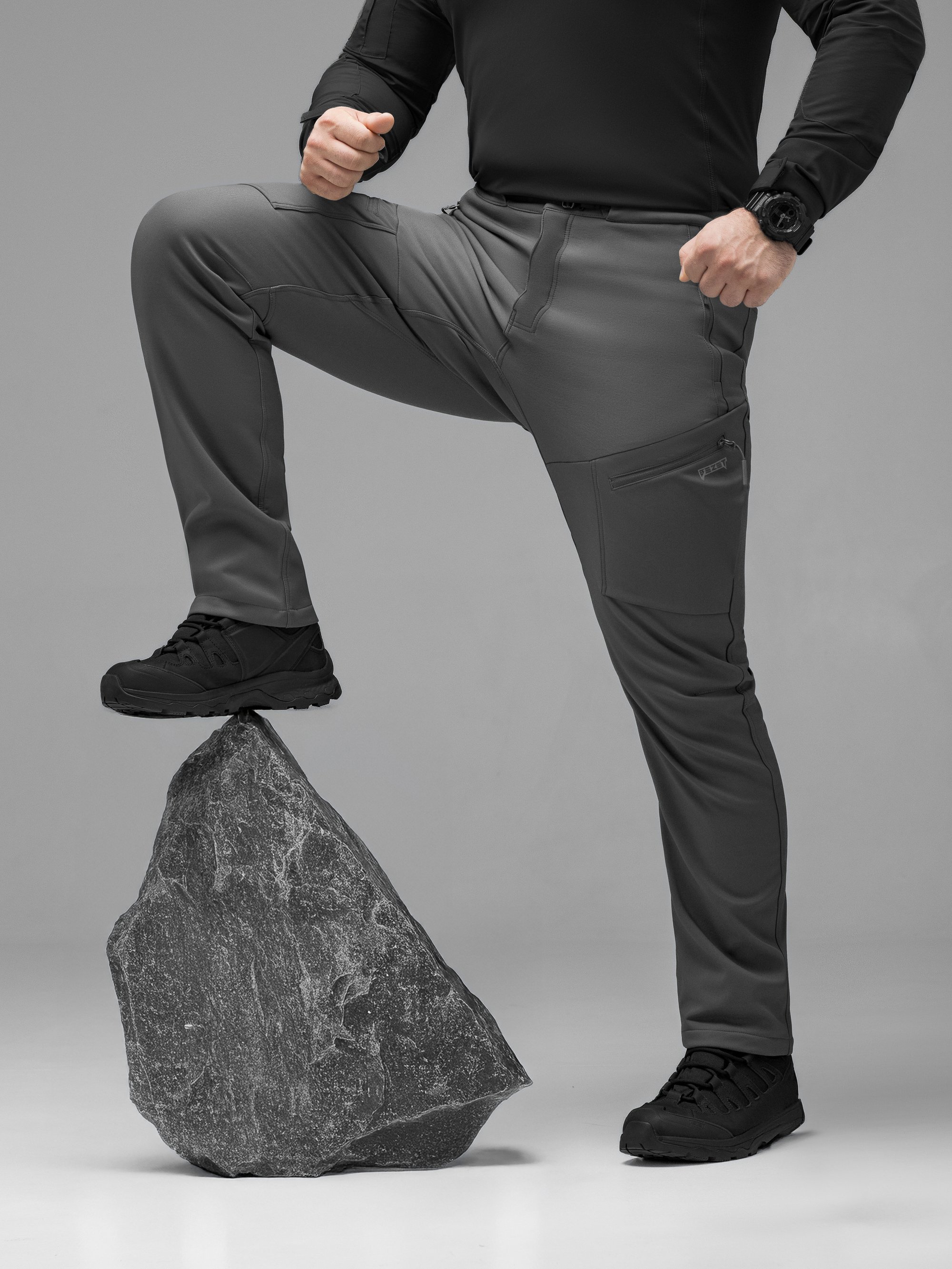 Брюки карго тактичні Softshell BEZET Techwear сірий - Фото 7