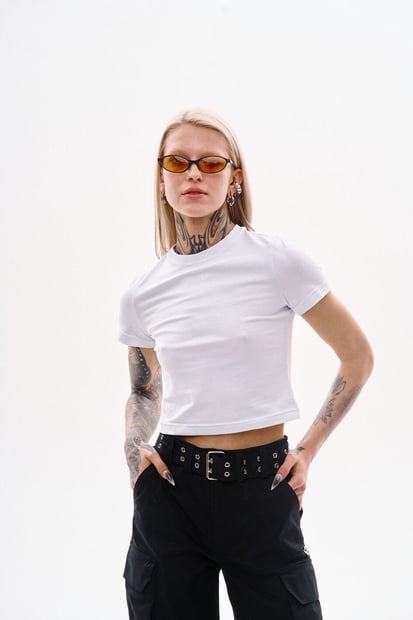 Топ зі стрейч куліру "База", білий TURWEAR