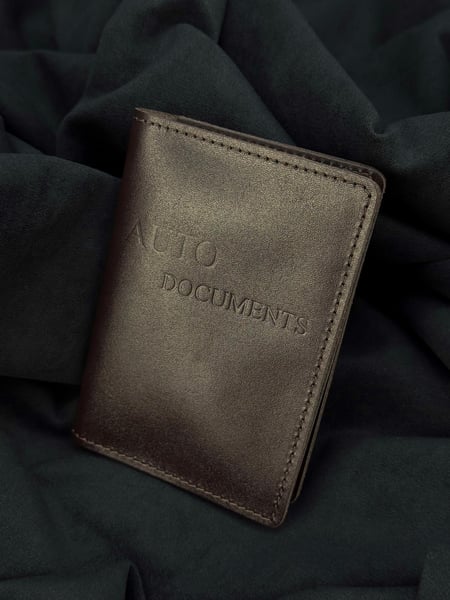 Обложка на авто документы (коричневый)
