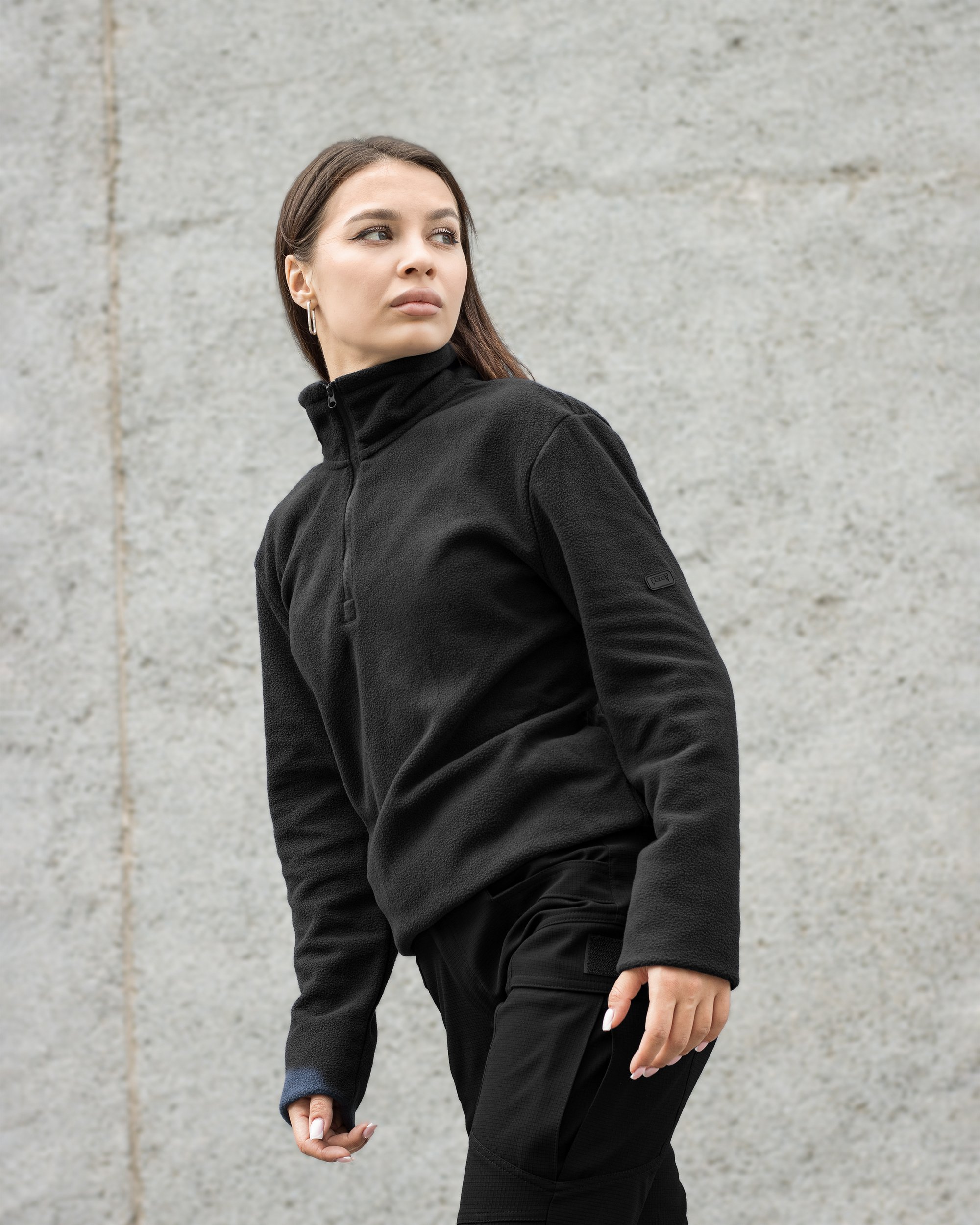 Кофта флісова Alpha чорний - Фото 3