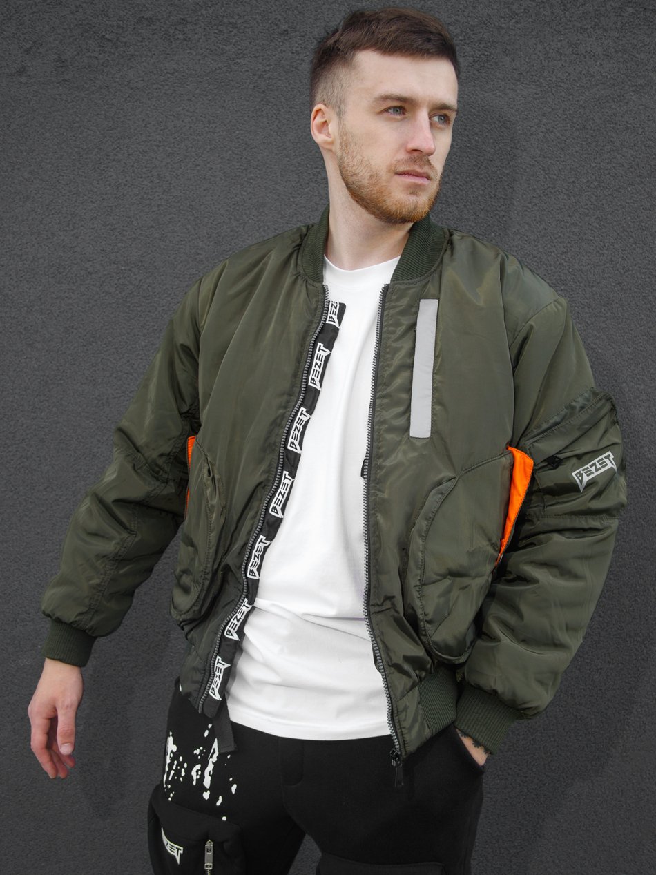 Куртка бомбер зима BEZET Pilot хаки
