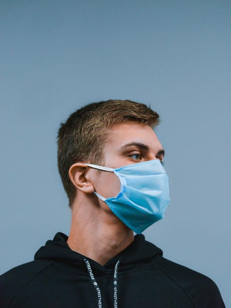 10 ШТ Маска защитная BEZET blue