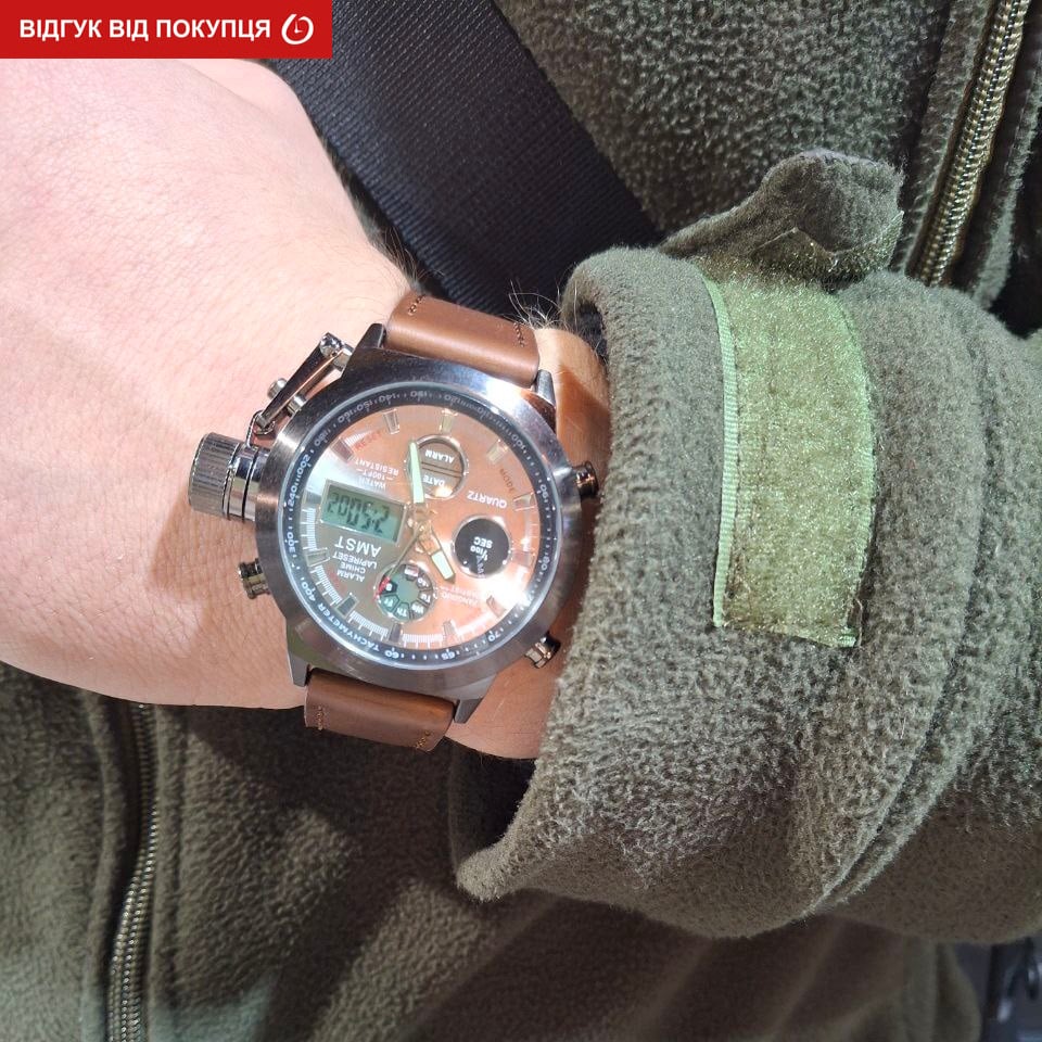Чоловічий водостійкий тактичний годинник AMST Mountain – купити в