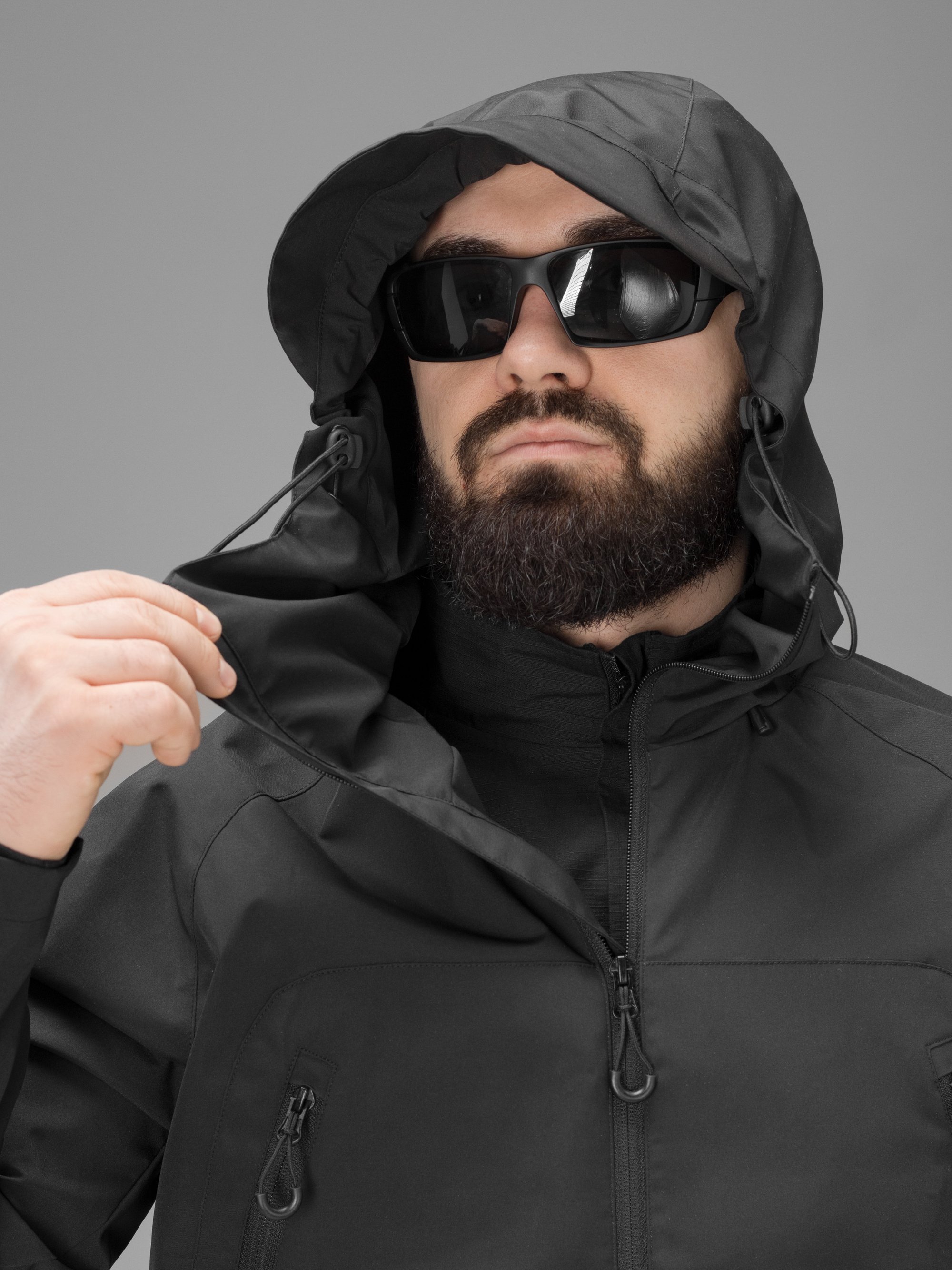 Куртка вітрівка BEZET Trail чорний - Фото 16