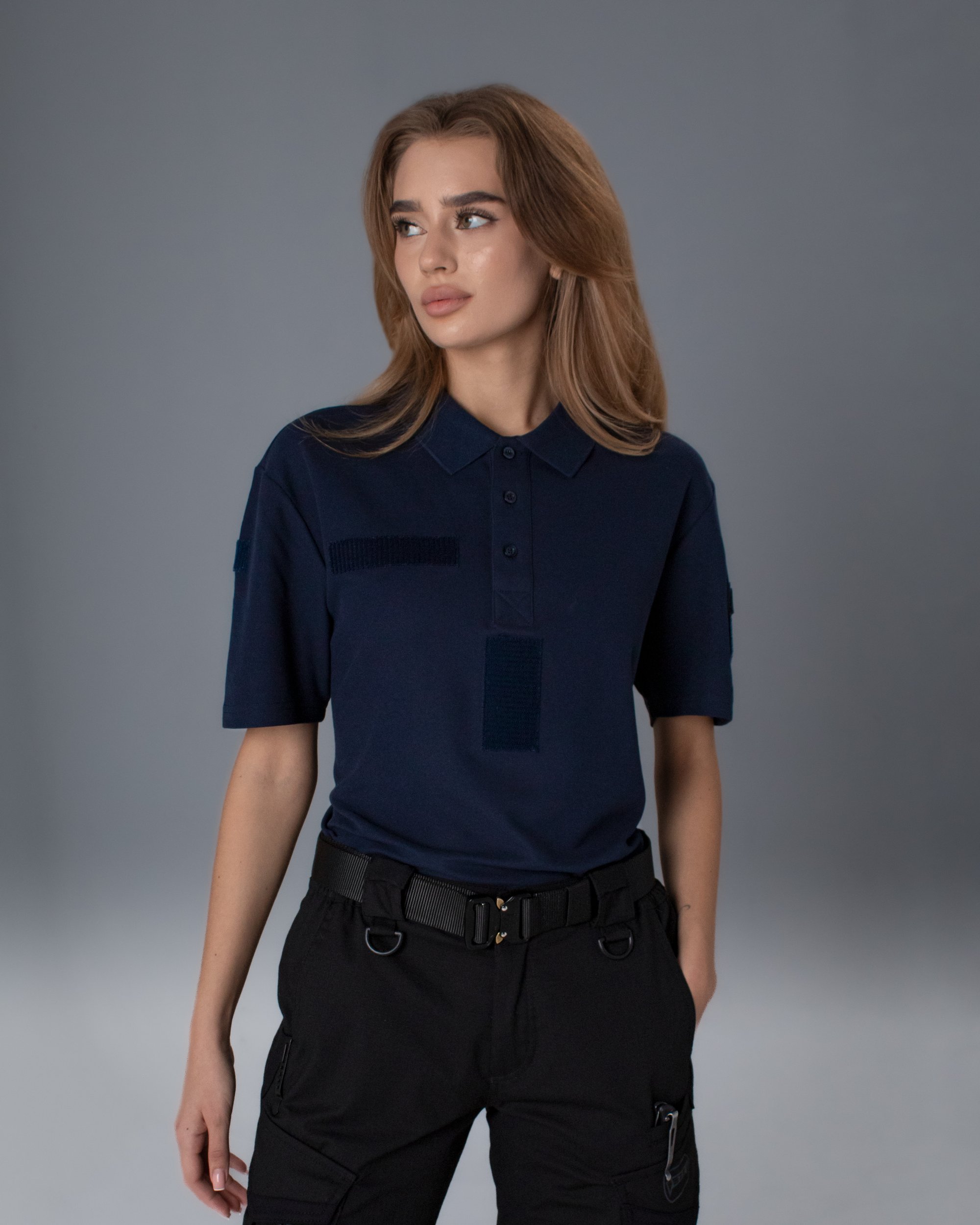 Футболка поло жіноча тактична ДСНС BEZET синій