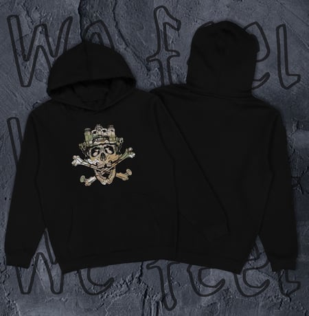 Худі без флісу з принтом JOLLY ROGER чорне