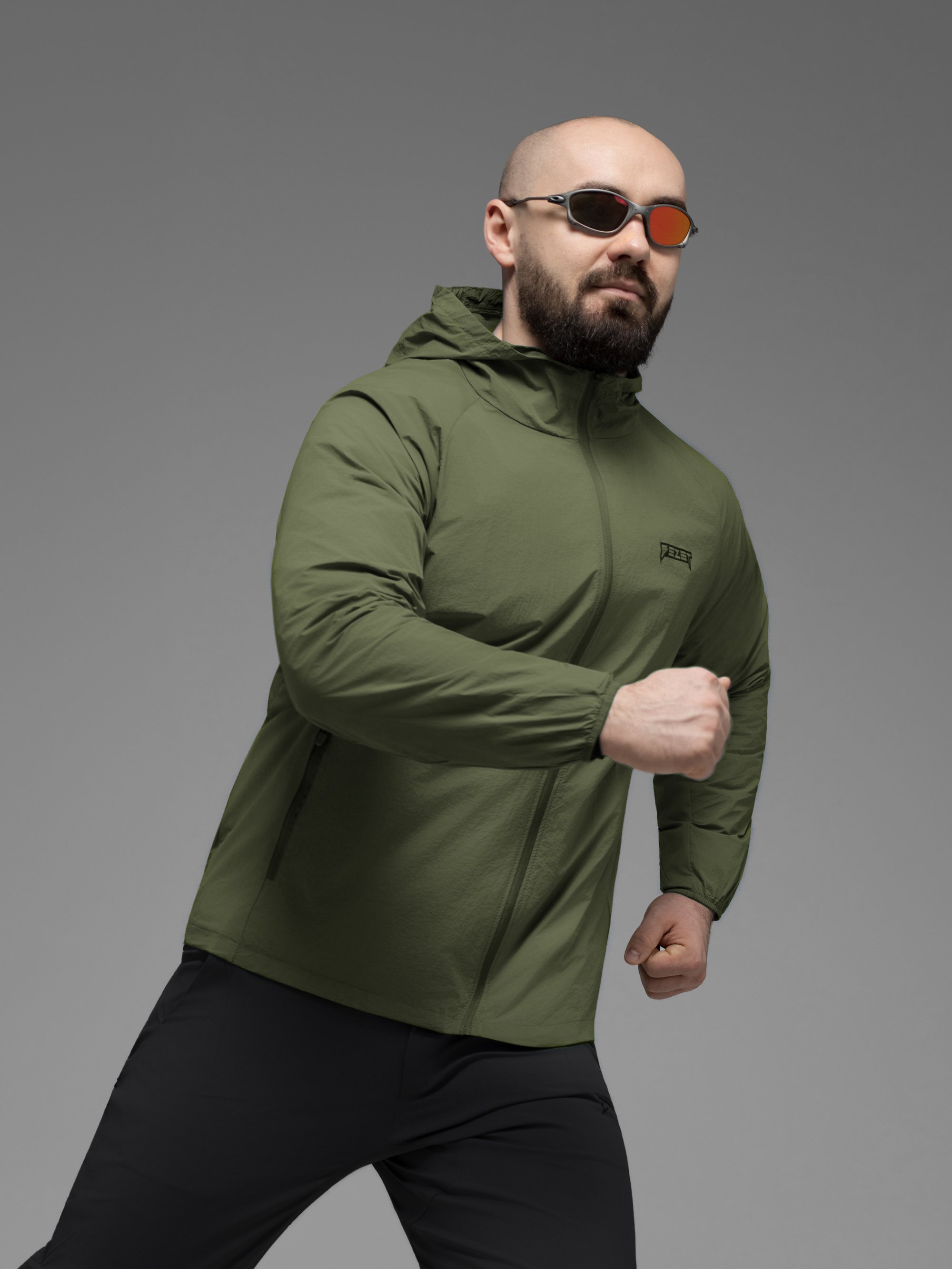 Куртка вітрівка BEZET Solguard UV 100 хакi - Фото 17