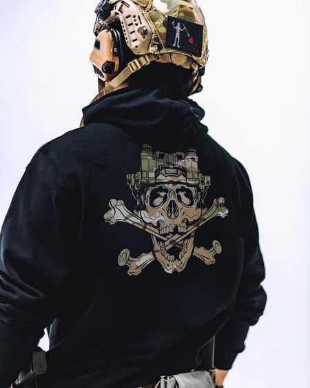 Худі з принтом JOLLY ROGER VER.2 чорне