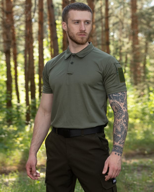 Футболка поло тактична бойова BEZET x Sword хакі