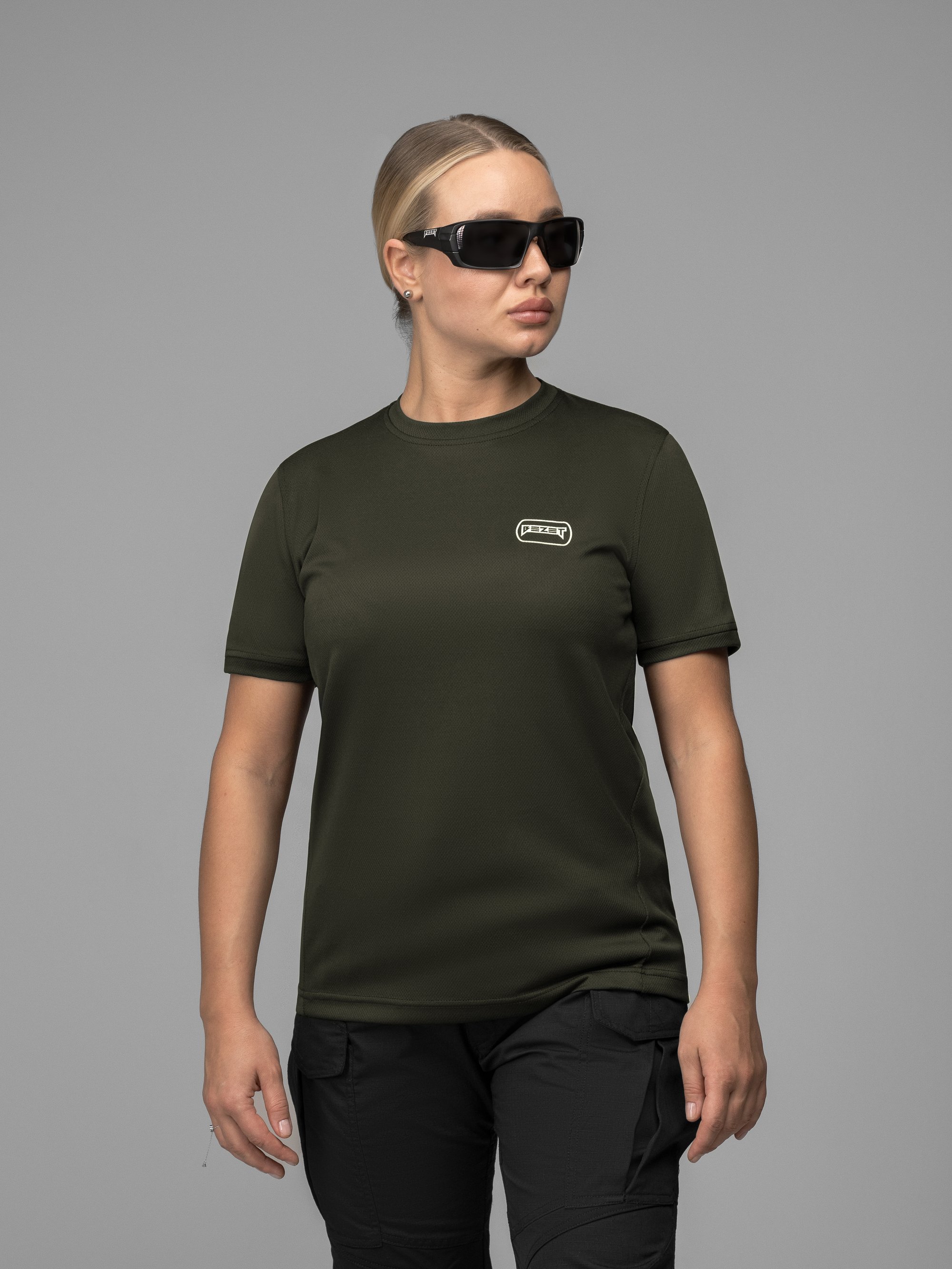 Футболка швидкосохнуча тактична жіноча BEZET Basic хакі - Фото 6