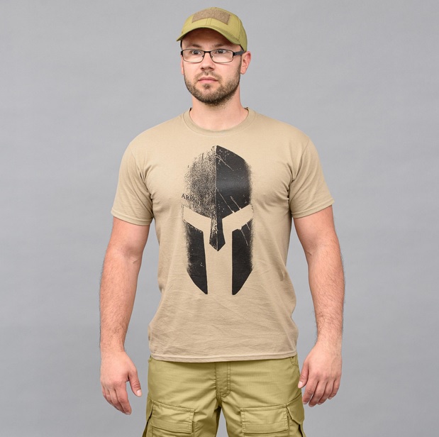Футболка з принтом "GLADIATOR" KHAKI Armoline