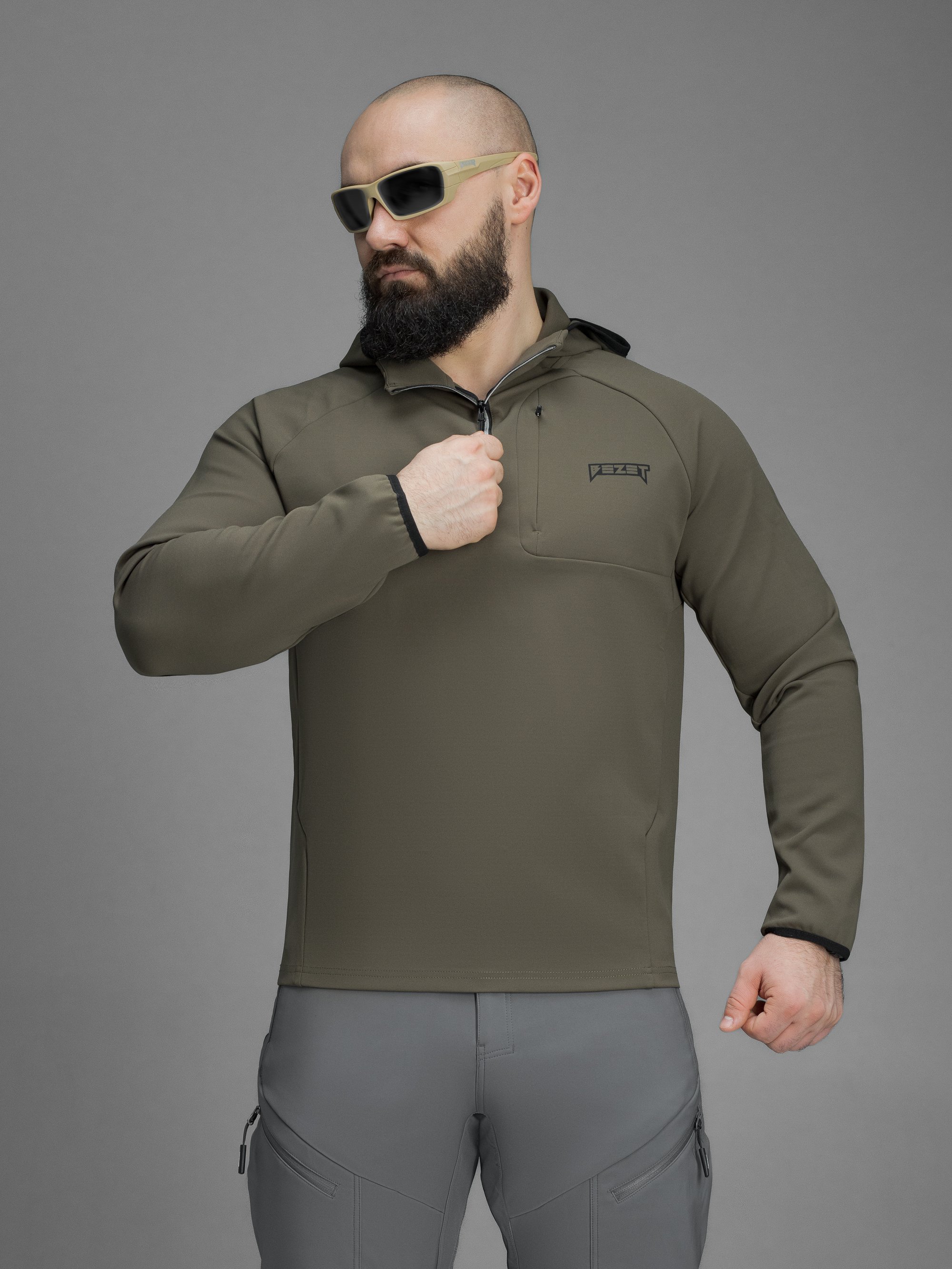 Кофта BEZET Motion хакі - Фото 12