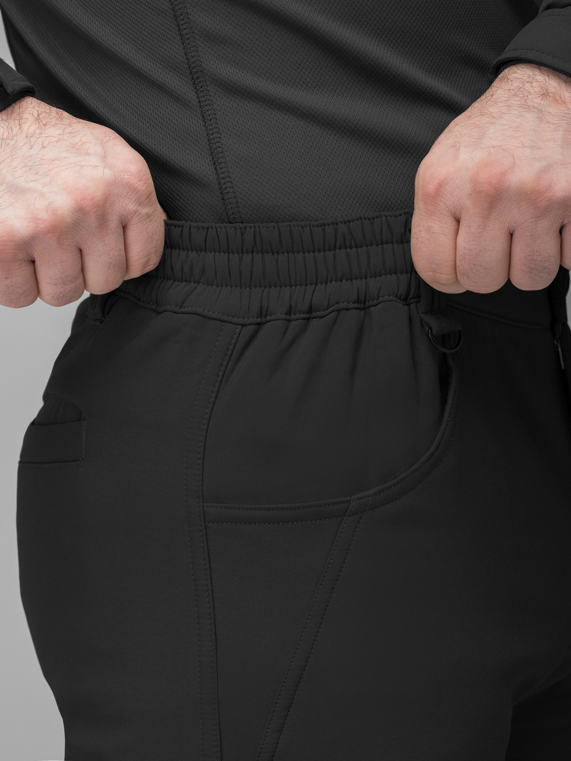 Зимові брюки карго тактичні Softshell BEZET Ешелон чорні - Фото 15