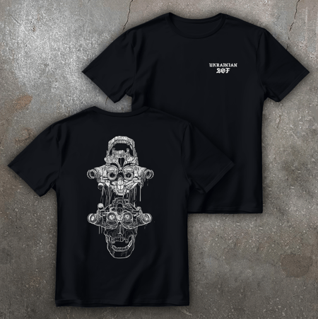 Футболка з принтом SOF чорна We feel