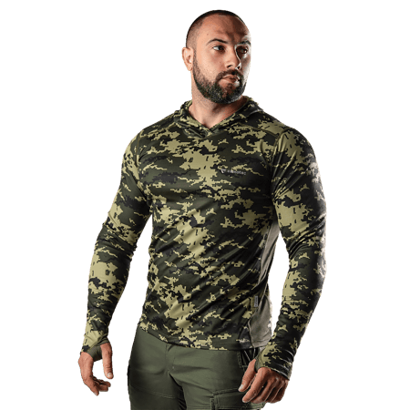Лонгслів Camotec Chiton Air Hood Піксель KOMBAT