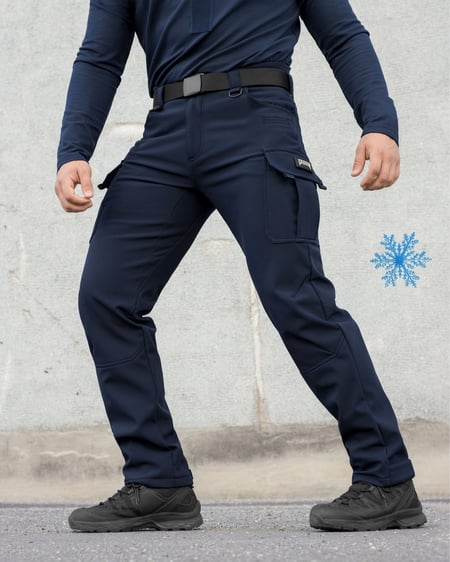 Штаны карго теплые BEZET Titan синий