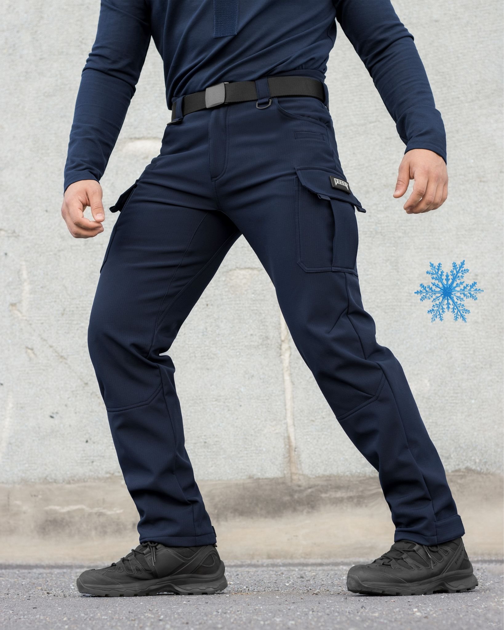 Брюки карго теплые BEZET Titan синий