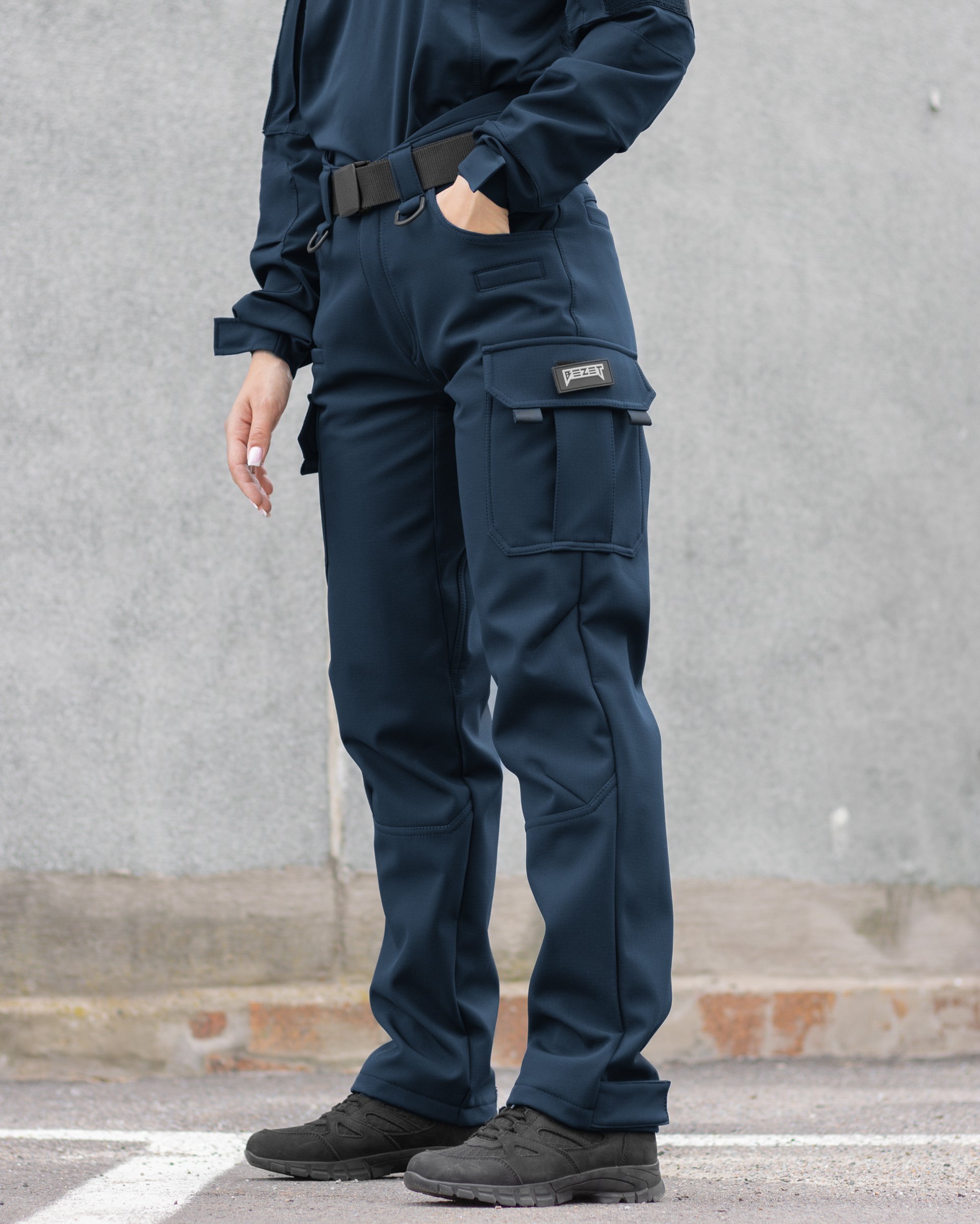 Брюки карго теплі жіночі BEZET Titan синій - Фото 4