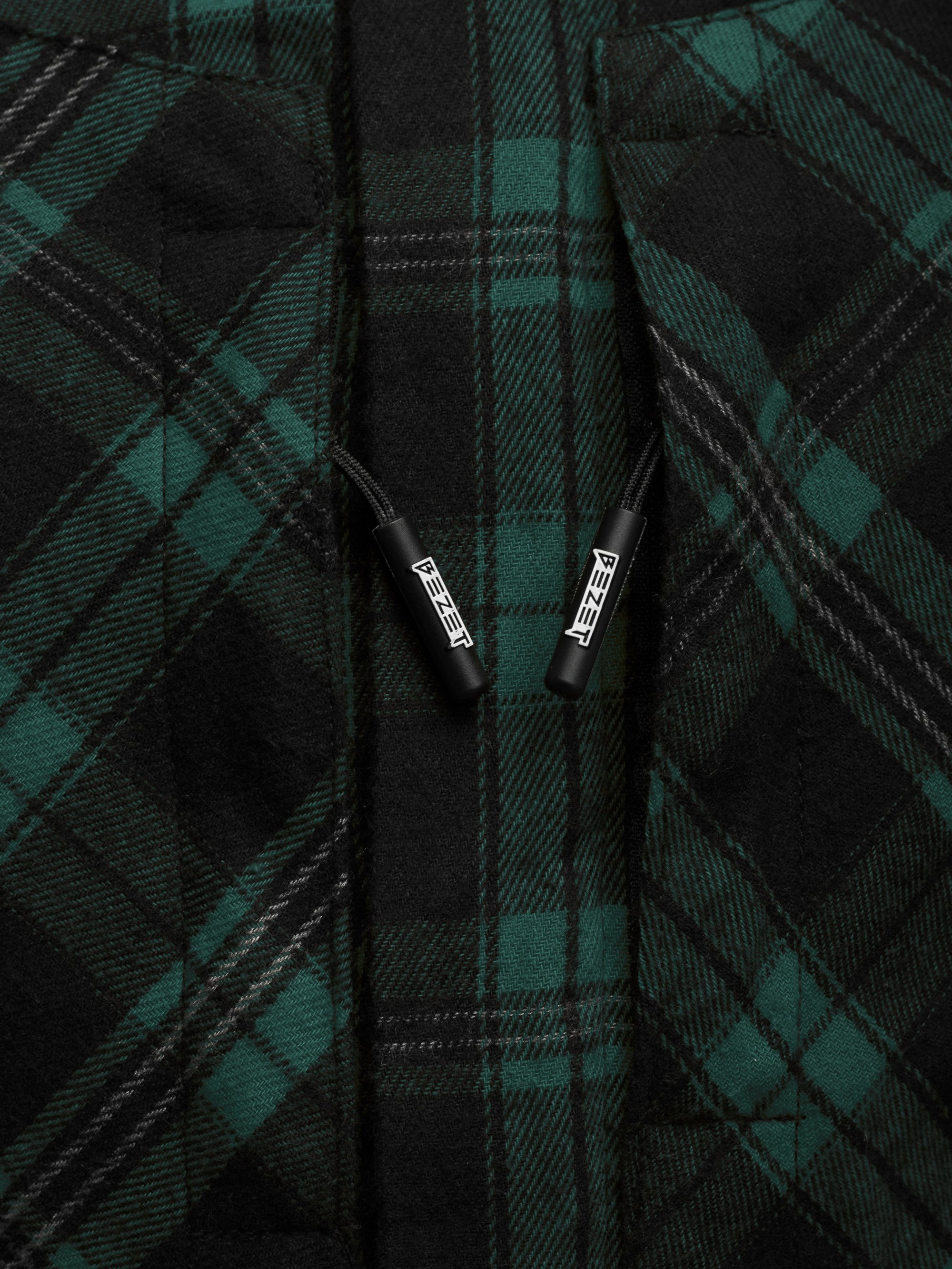 Сорочка фланелева BEZET Defender чорний/зелений - Фото 27