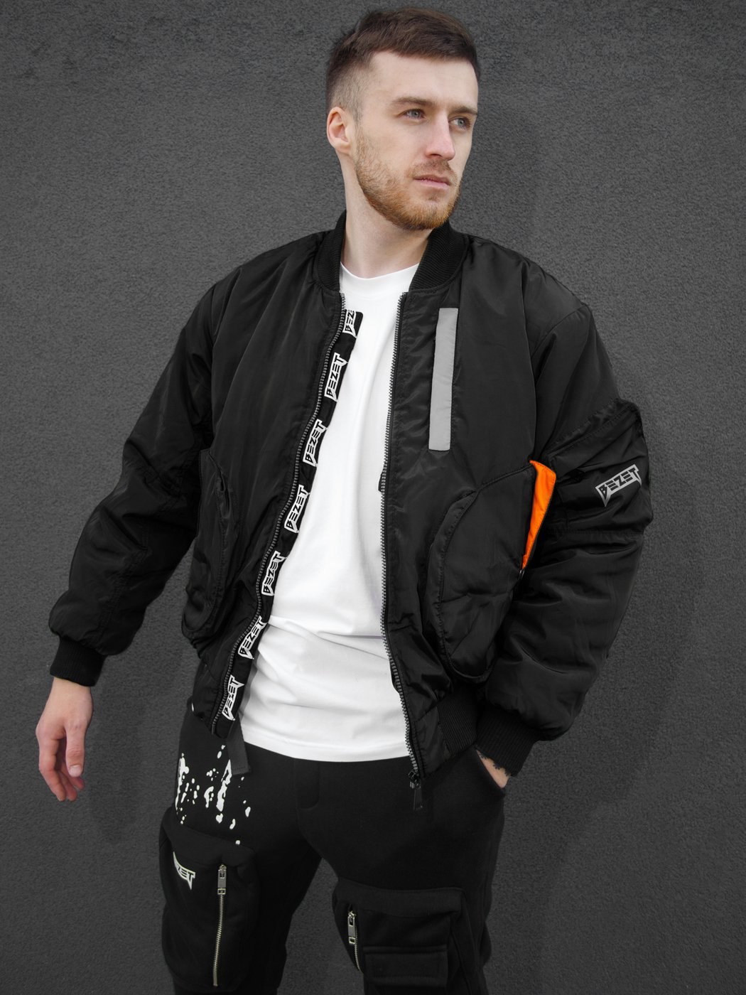 Куртка бомбер зима BEZET Pilot черный