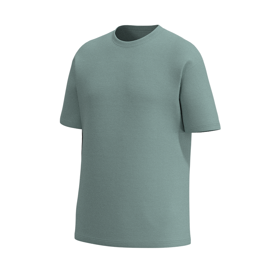 Футболка oversize fit U-neck, сіро-зелений MansSet