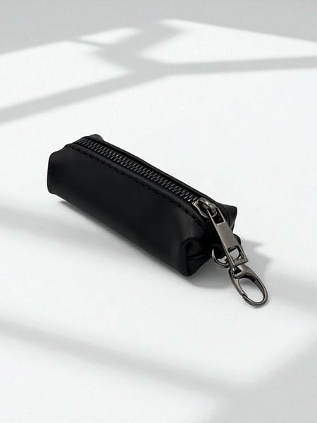 Ключниця з натуральної гладкої шкіри MINI (чорна) SKILL