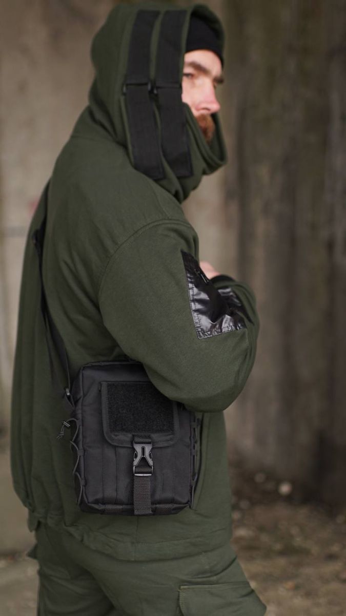 Сумка через плече Turkul, Чорна AVGear - Фото 9