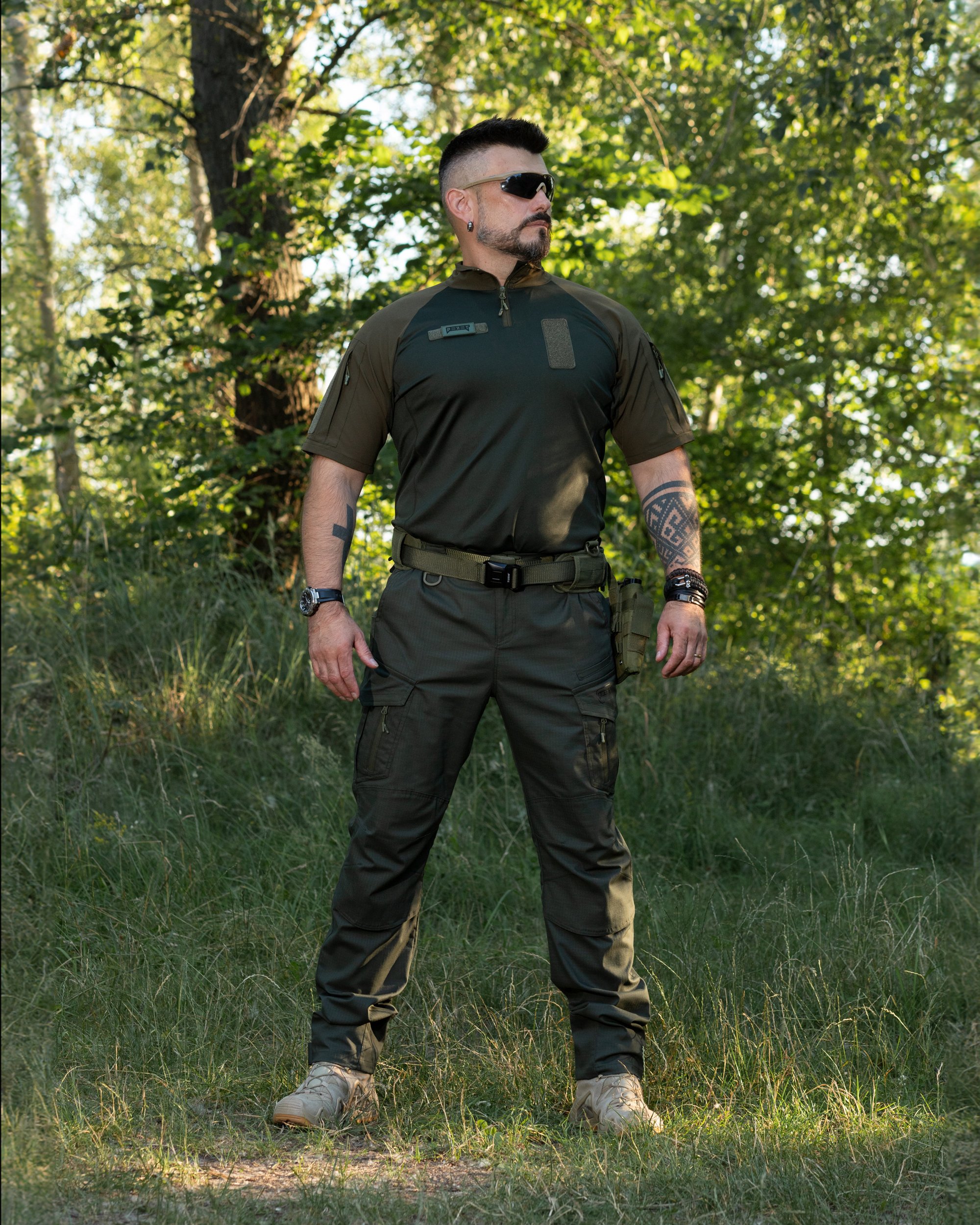 КОМПЛЕКТ (ФУТБОЛКА ТАКТИЧНА БОЙОВА BEZET COMBAT ХАКІ, БРЮКИ КАРГО ТАКТИЧНІ BEZET ONYX ХАКІ) - Фото 5