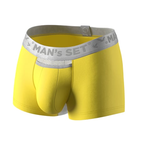 Чоловічі анатомічні боксери із бавовни з сіткою, Anatomic Classic Light, Silver Series, жовтий MansSet