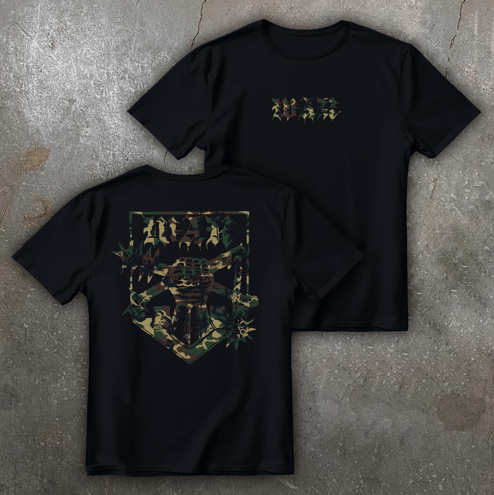 Футболка з принтом WAR чорна We feel