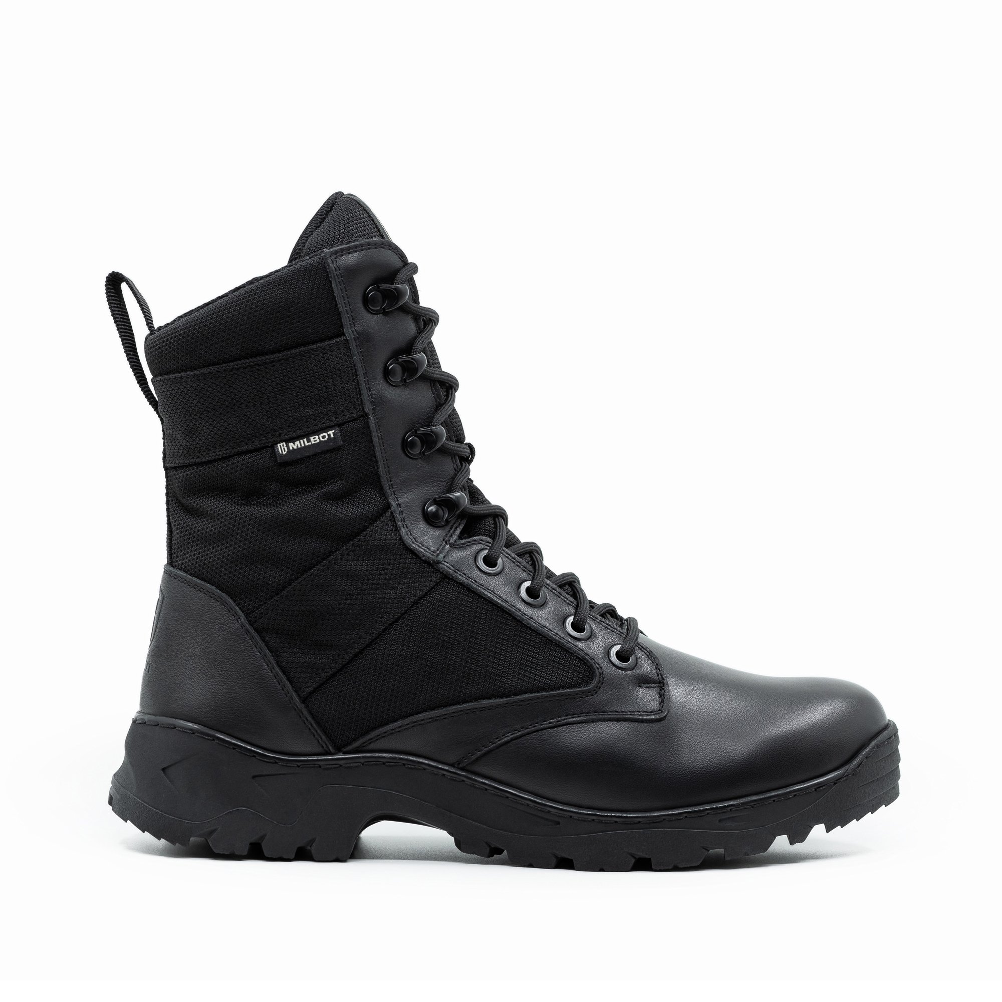 Берці тактичні LIGHTNING, літо, чорна шкіра MILBOT