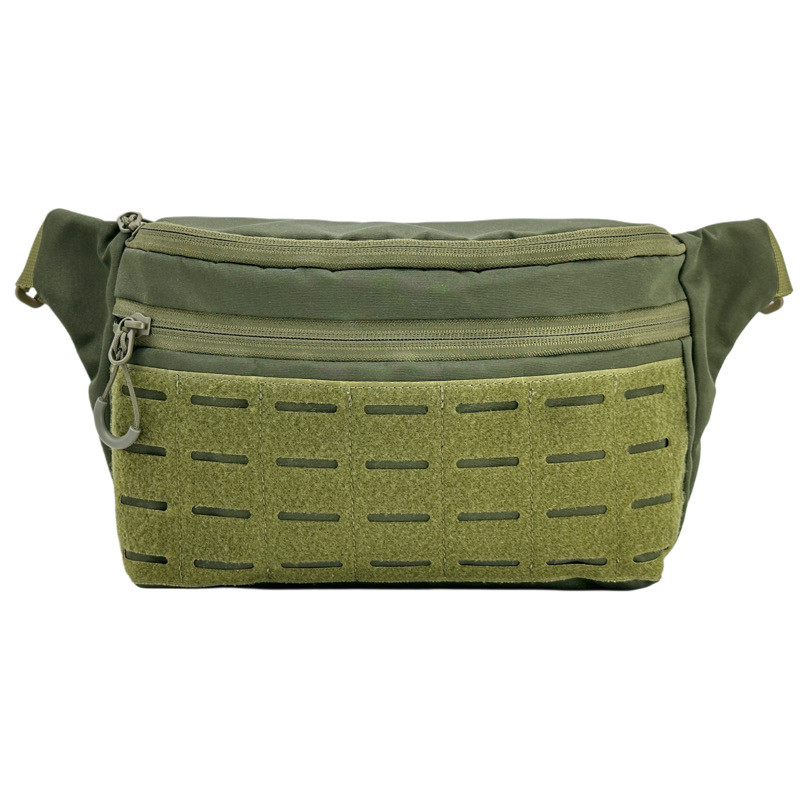 Тактична сумка бананка на пояс з патч панеллю Олива HardKIT