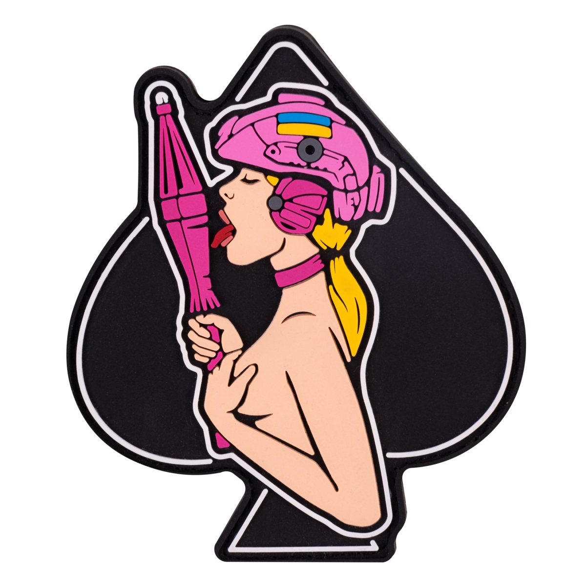 ПВХ патч "Дівчина-піка" рожева - Brand Element