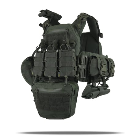 Комплект Kiborg Плитоноска GU gen.2 + 8 підсумків Хакі KIBORG