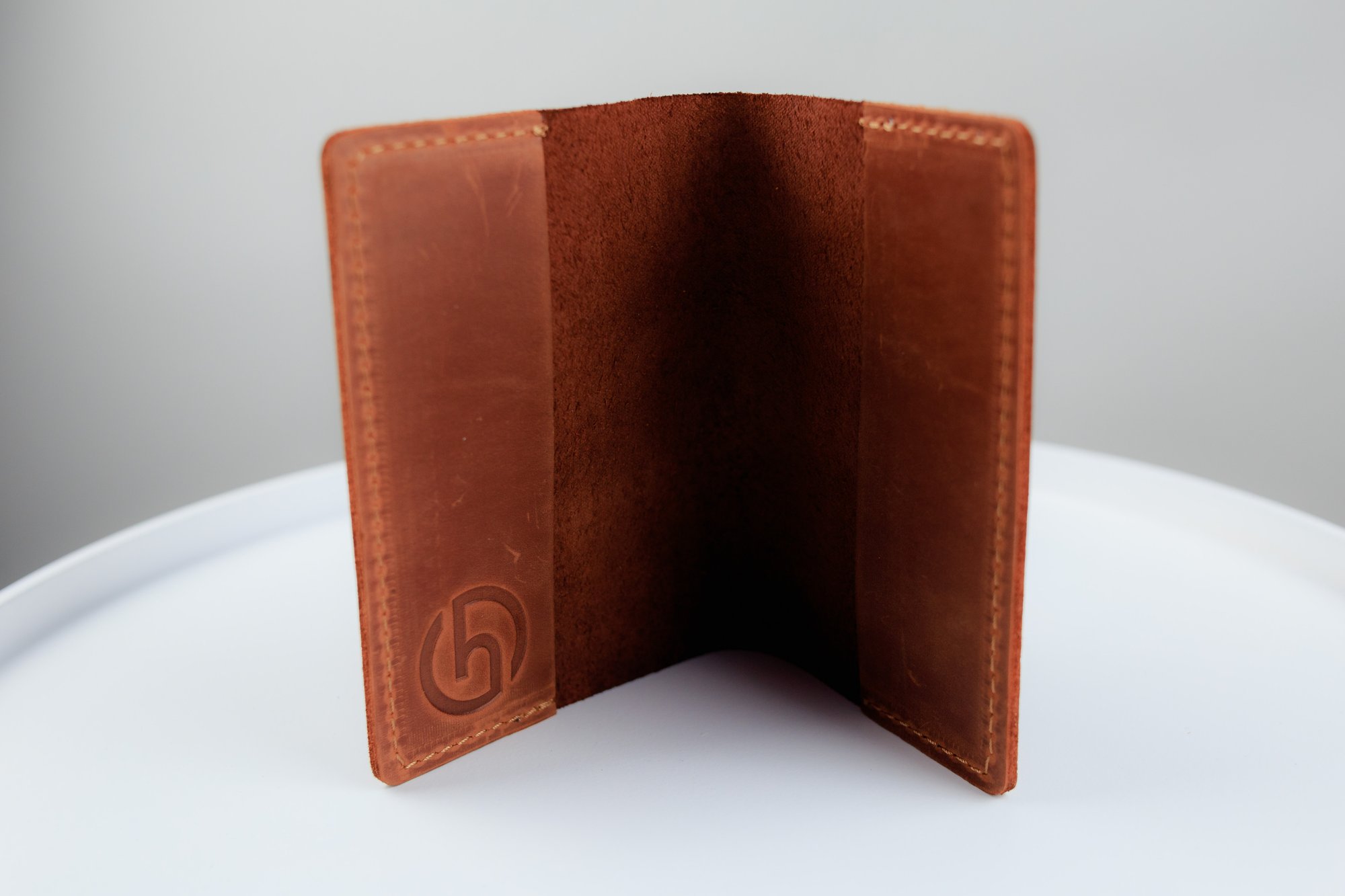 Обложка на паспорт кожаная коричневая SKILL