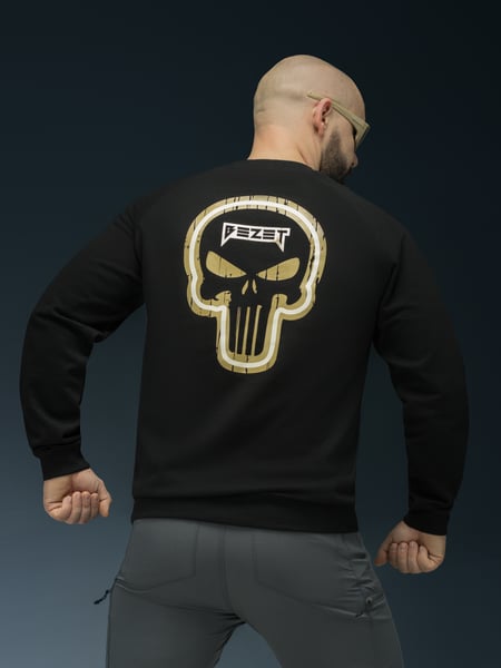 Кофта свитшот BEZET Skull Unit черный
