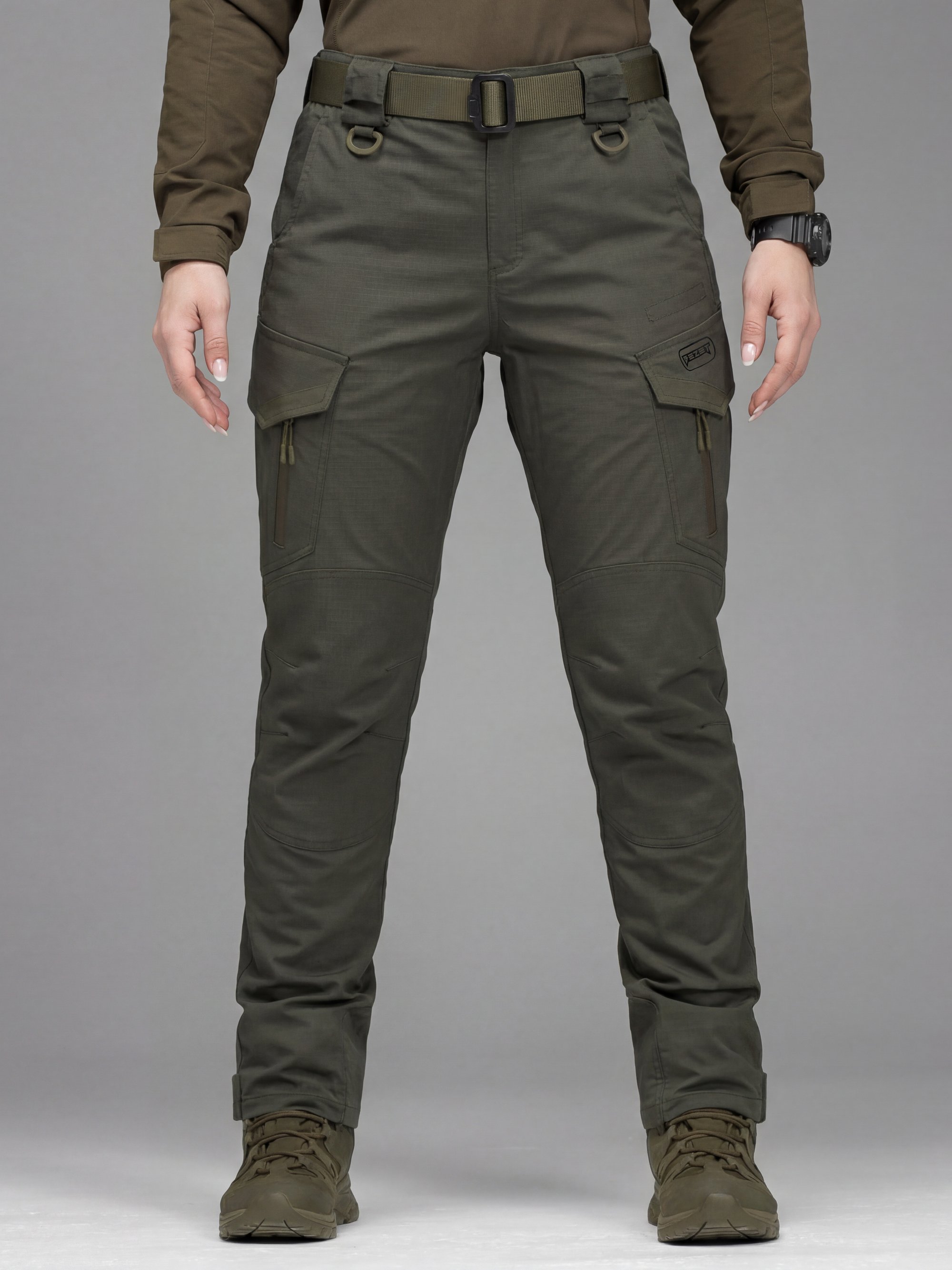Штани жіночі карго тактичні BEZET Onyx хакі - Фото 3