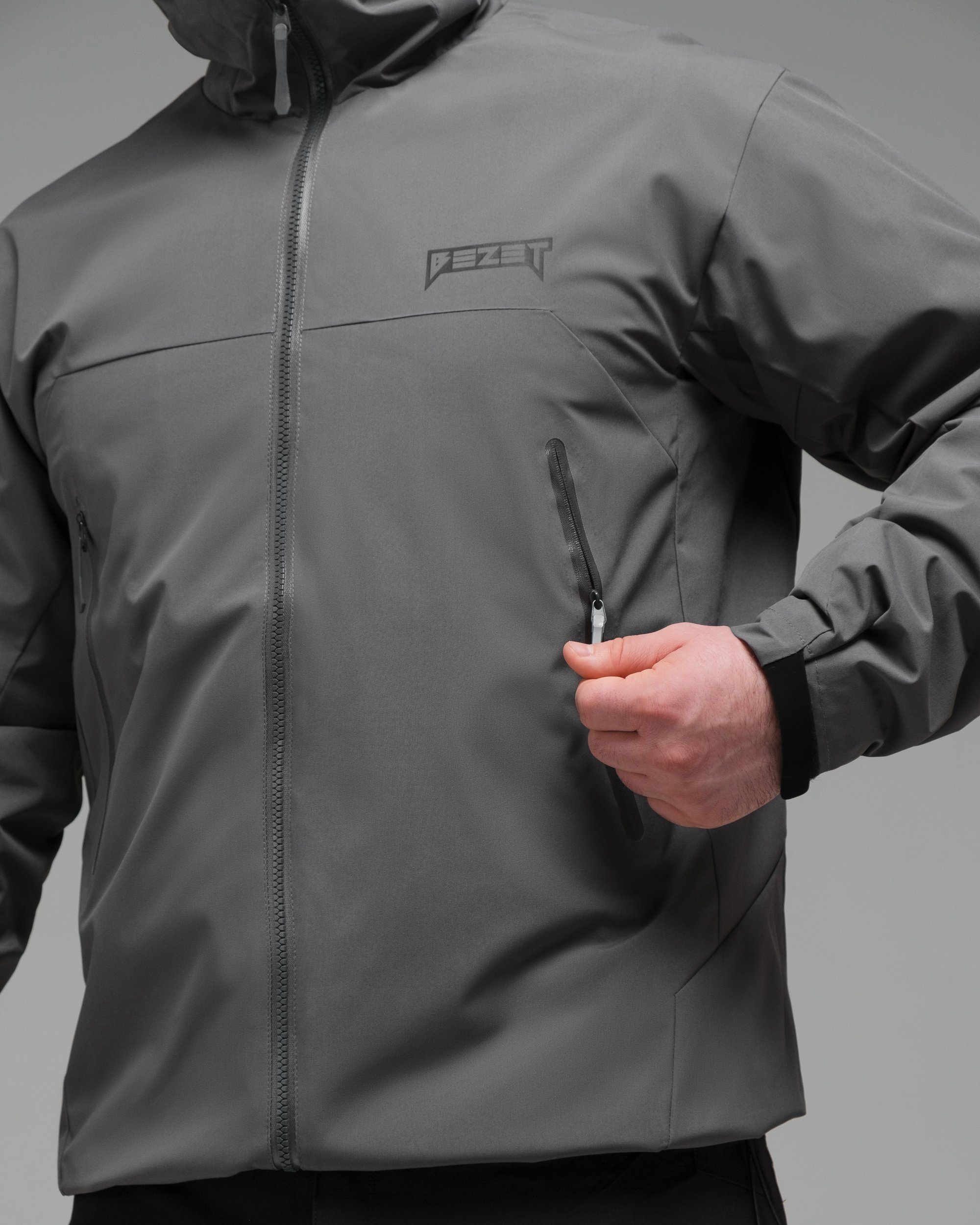 Куртка вітрівка BEZET WindBreaker сірий - Фото 19