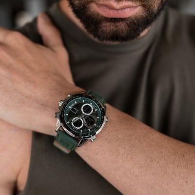 Чоловічий тактичний годинник Naviforce Fly Army Green Бест Тайм - Фото 4