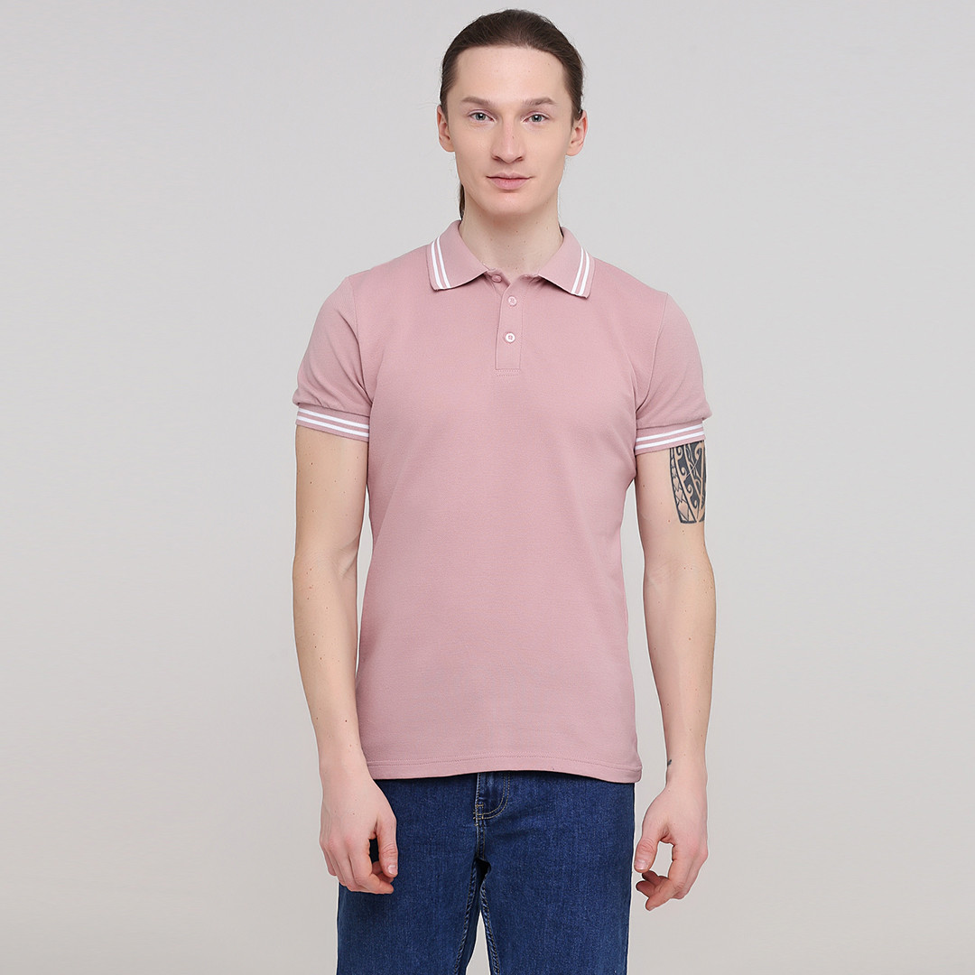 Чоловіча футболка поло 100% бавовна колір Капучіно MELGO