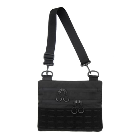 Тактична чоловіча сумка через плече RoKit Black M із MOLLE та панеллю велкро