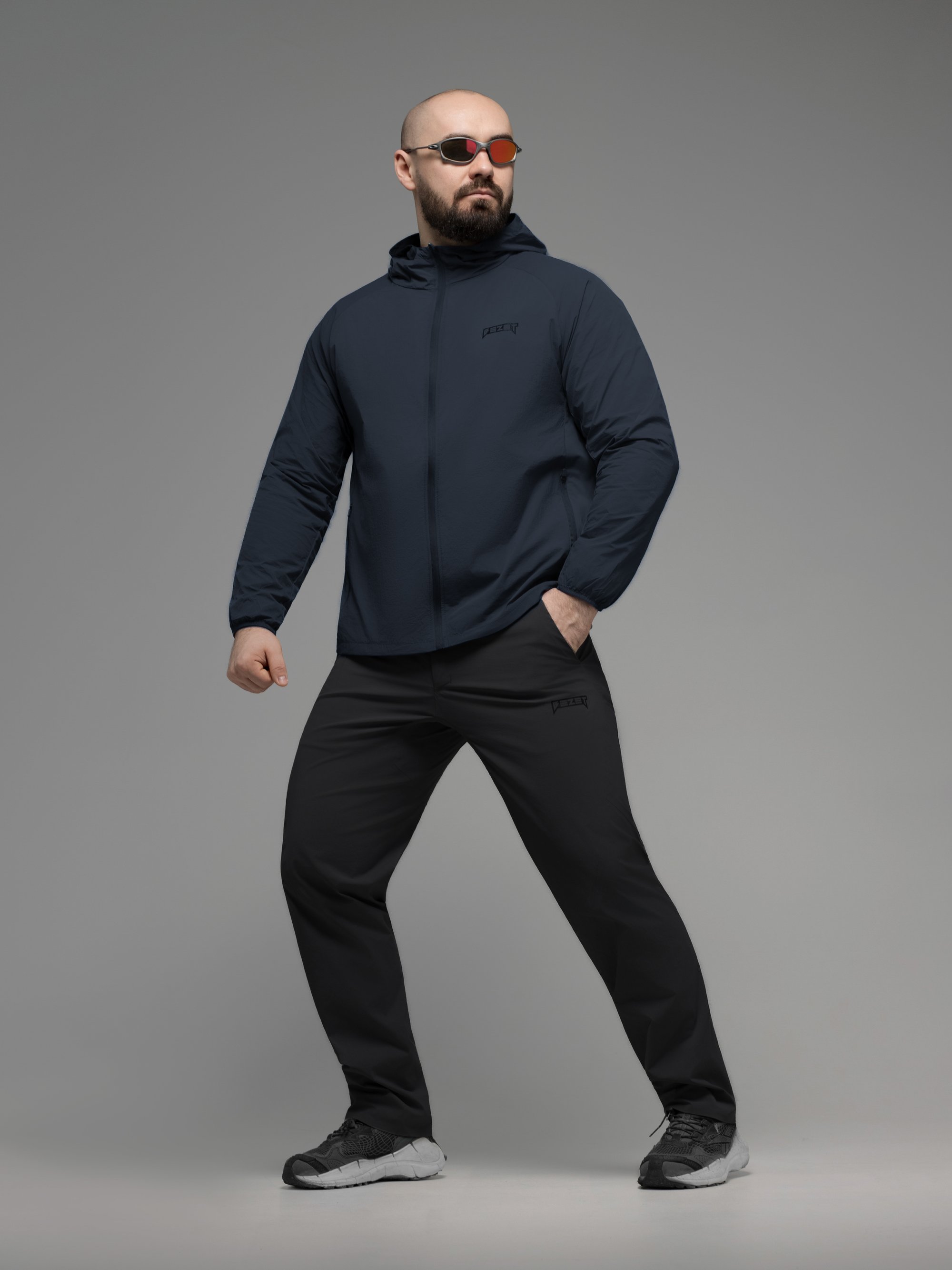 Куртка вітрівка BEZET Solguard UV 100 синій - Фото 34