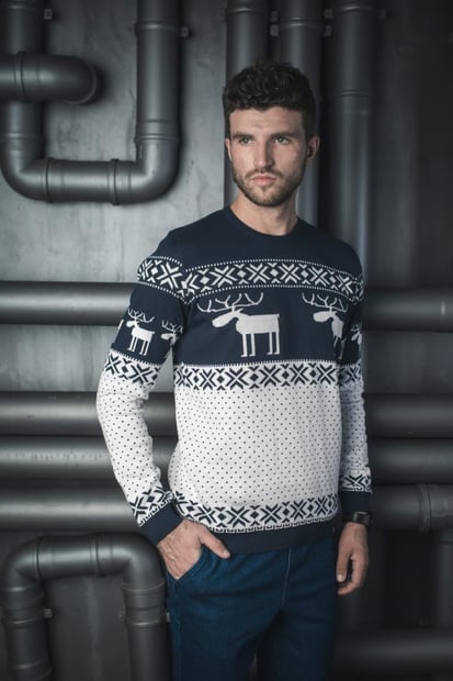 Теплий В'язаний Светр BEZET 'З Оленями 2'