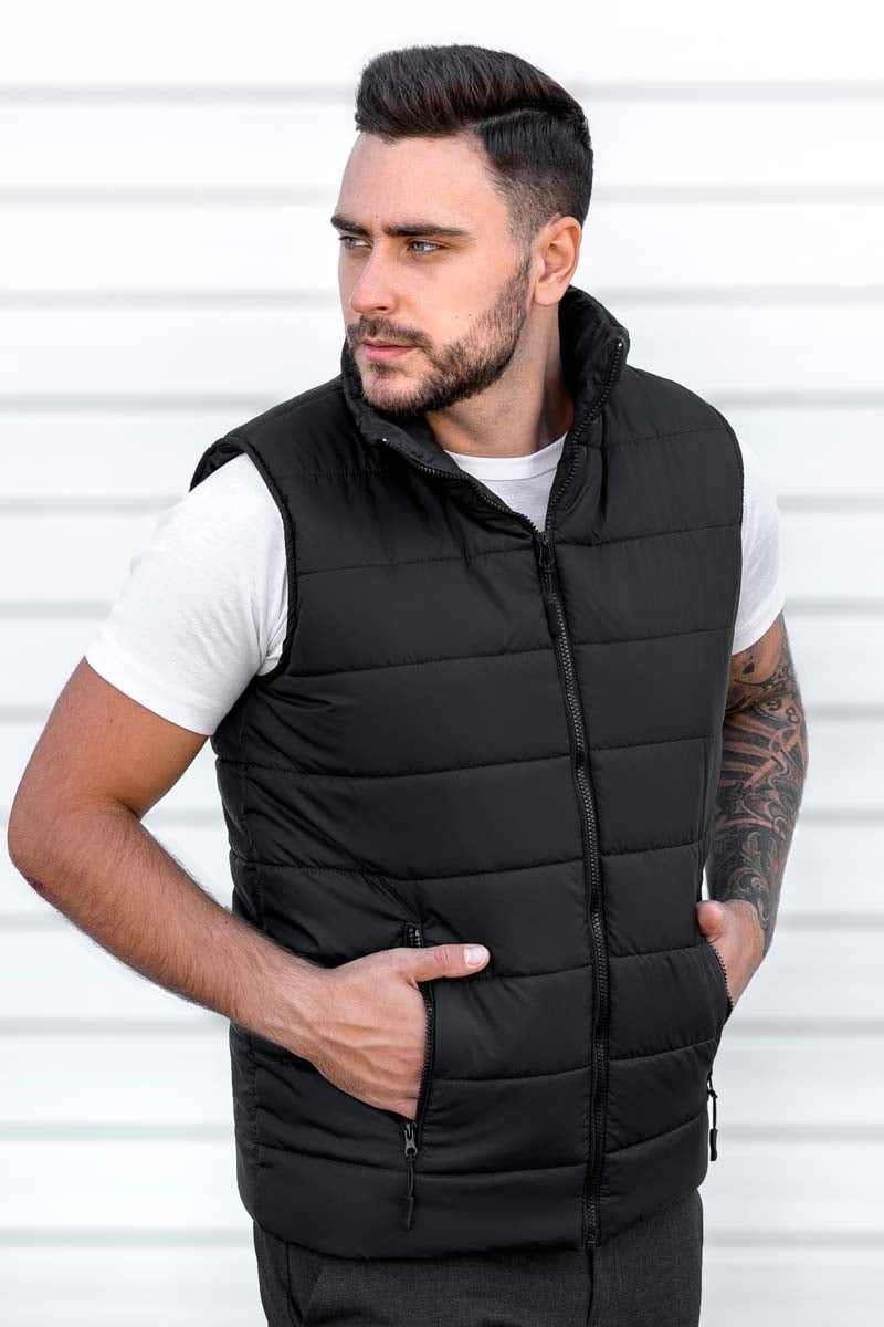 Чоловічий жилет чорний Gilet Suns House