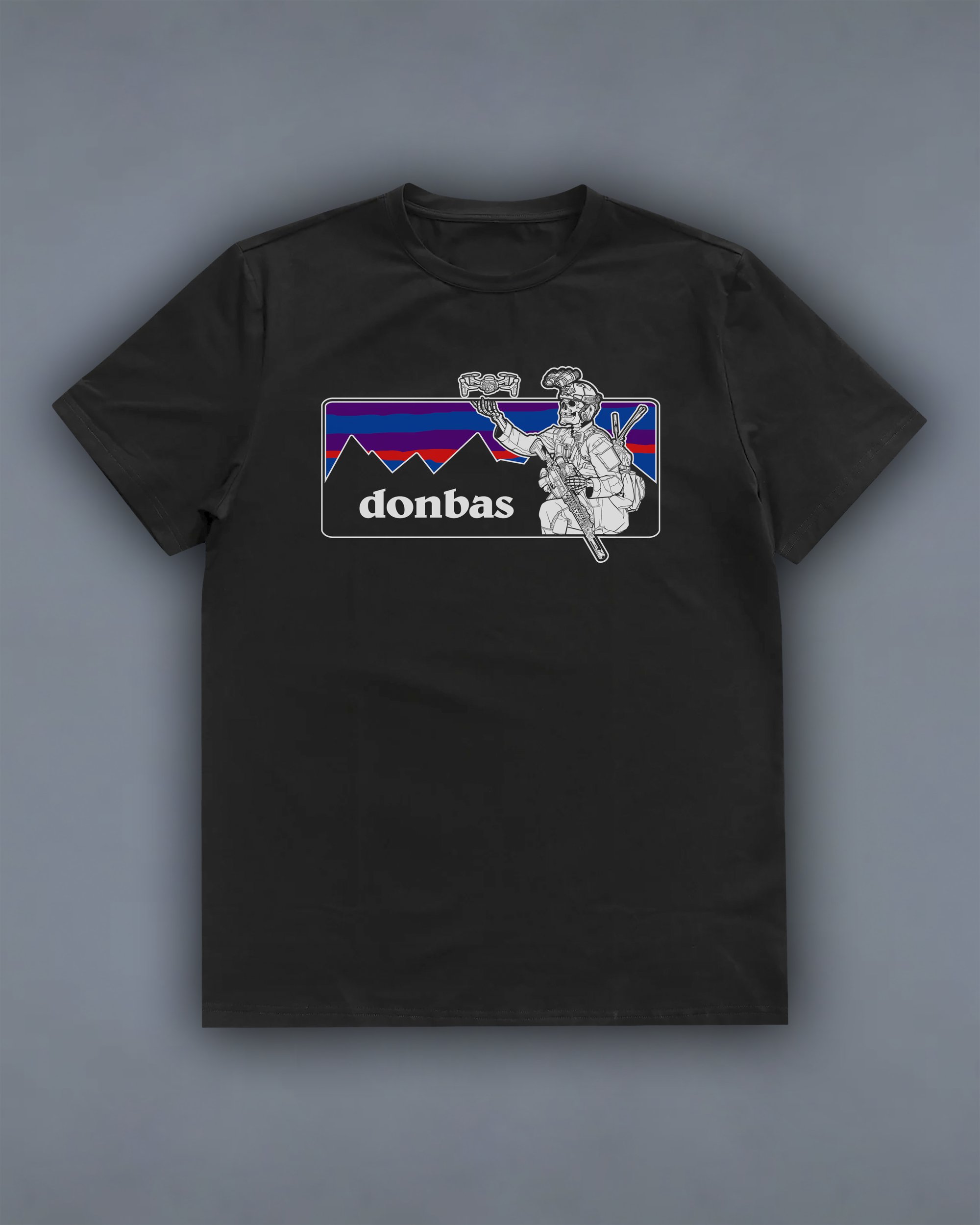 Футболка з принтом Donbas front чорна We feel