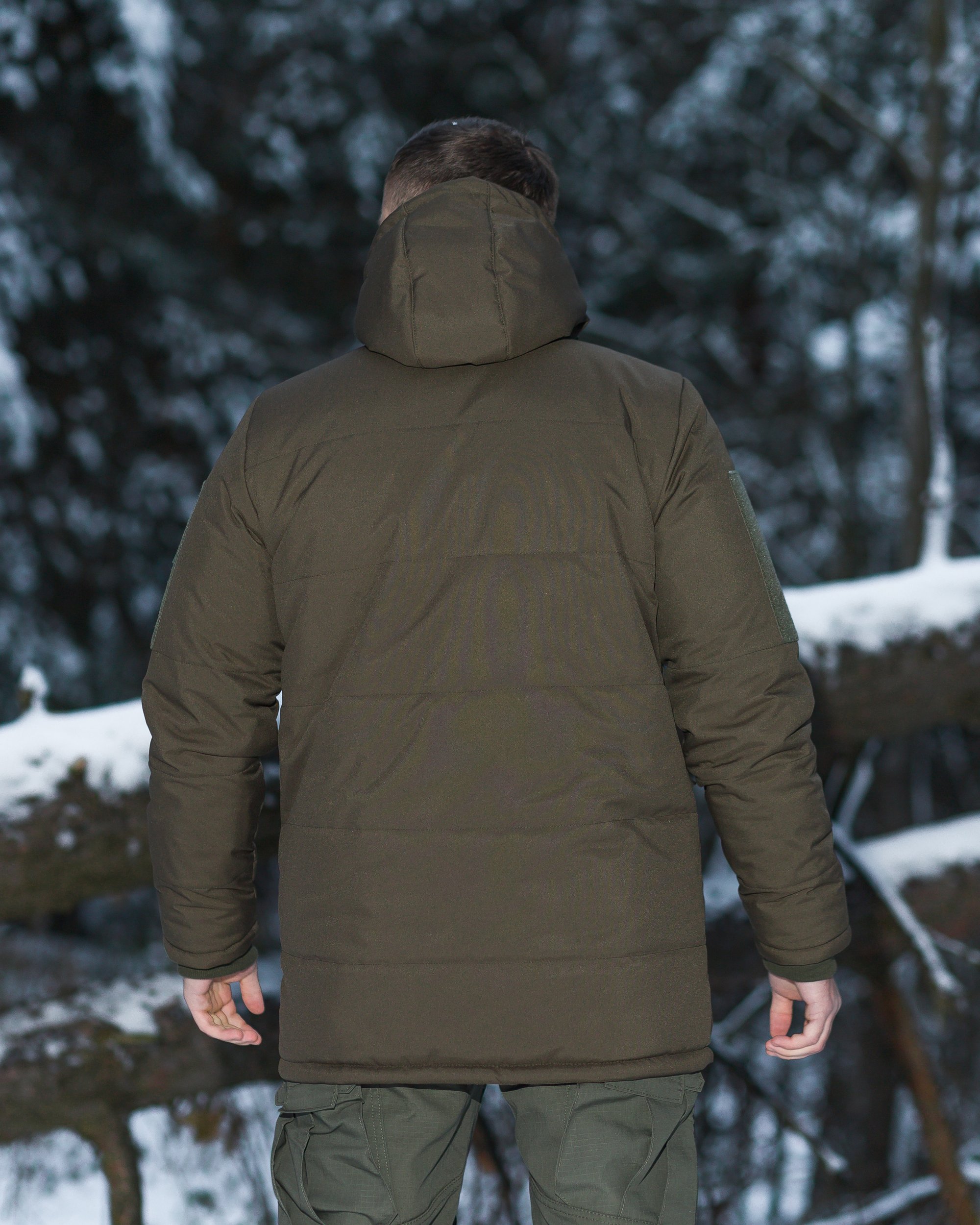 Комплект тактичний (Куртка парка зимова BEZET Ісландія хакі-Кофта флісова BEZET хакі-Штани карго теплі BEZET Alpha хакі) - Фото 9