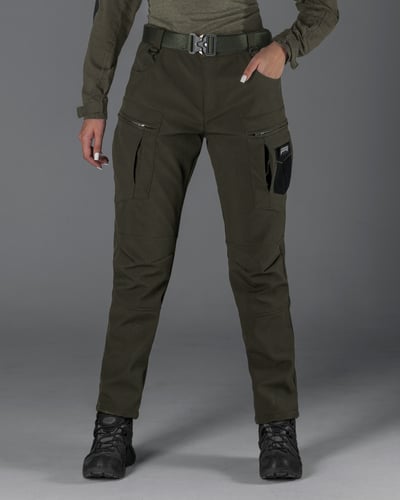 Зимові штани карго тактичні Softshell BEZET Ешелон хакі - Фото 2