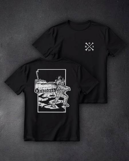 Футболка з принтом Infantry чорна We feel