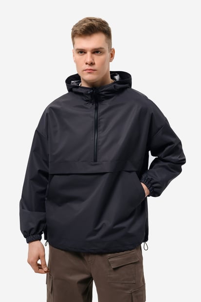 Куртка вітровка анорак з капюшоном BNDK Dark Blue