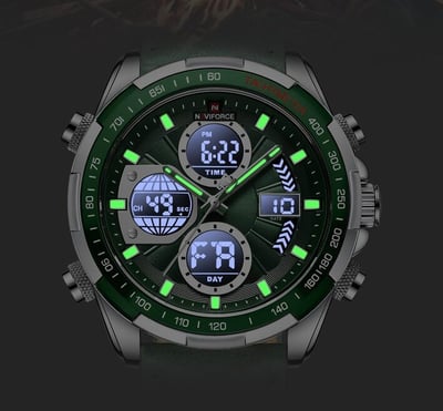 Чоловічий тактичний годинник Naviforce Fly Army Green Бест Тайм - Фото 19
